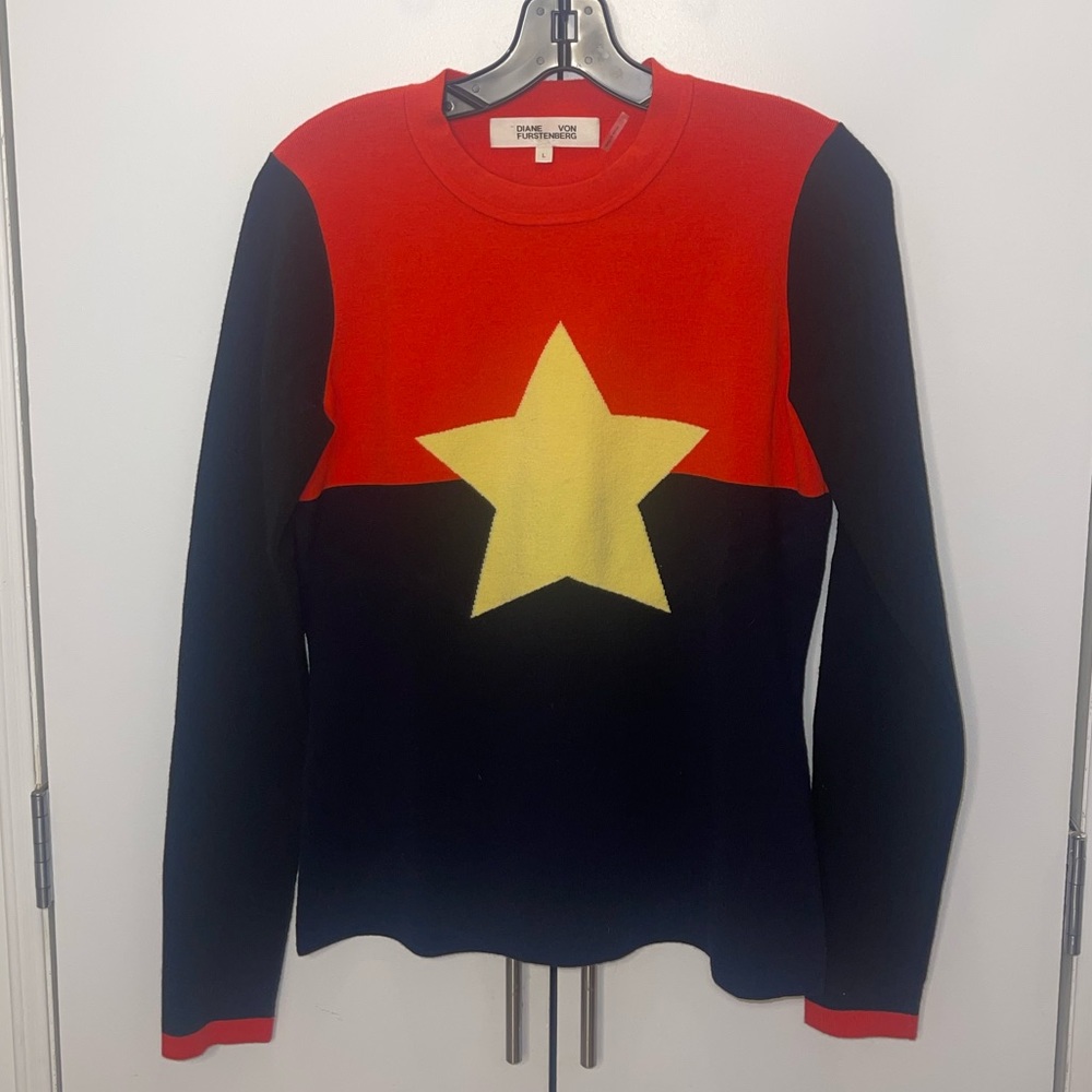 DVF star wool sweater